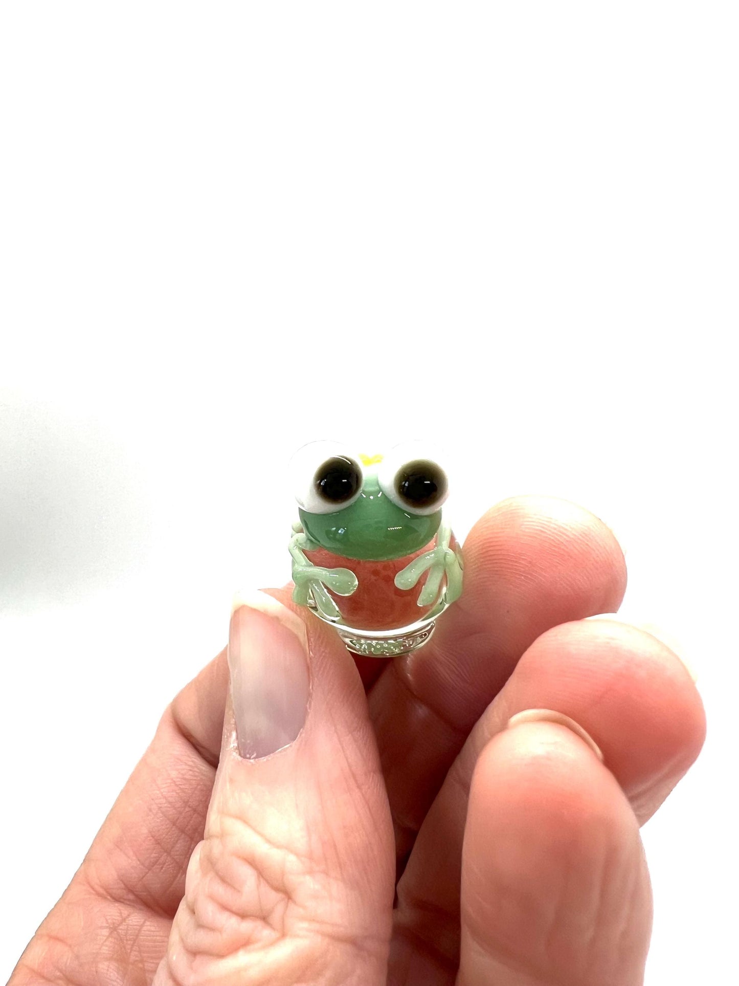 Sage Frog Miniature Glass Figurine