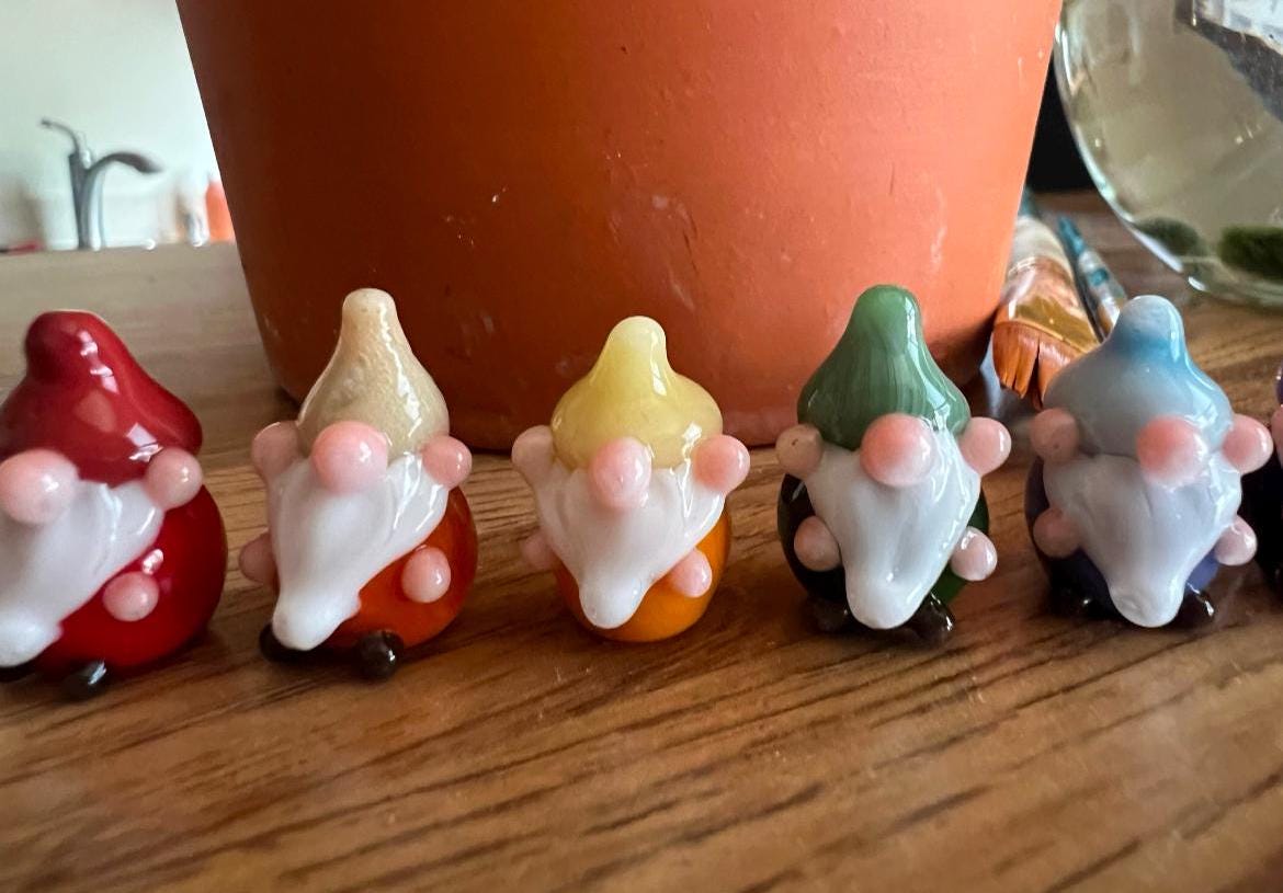Miniature Gnome Figurine- Choose you favorite color
