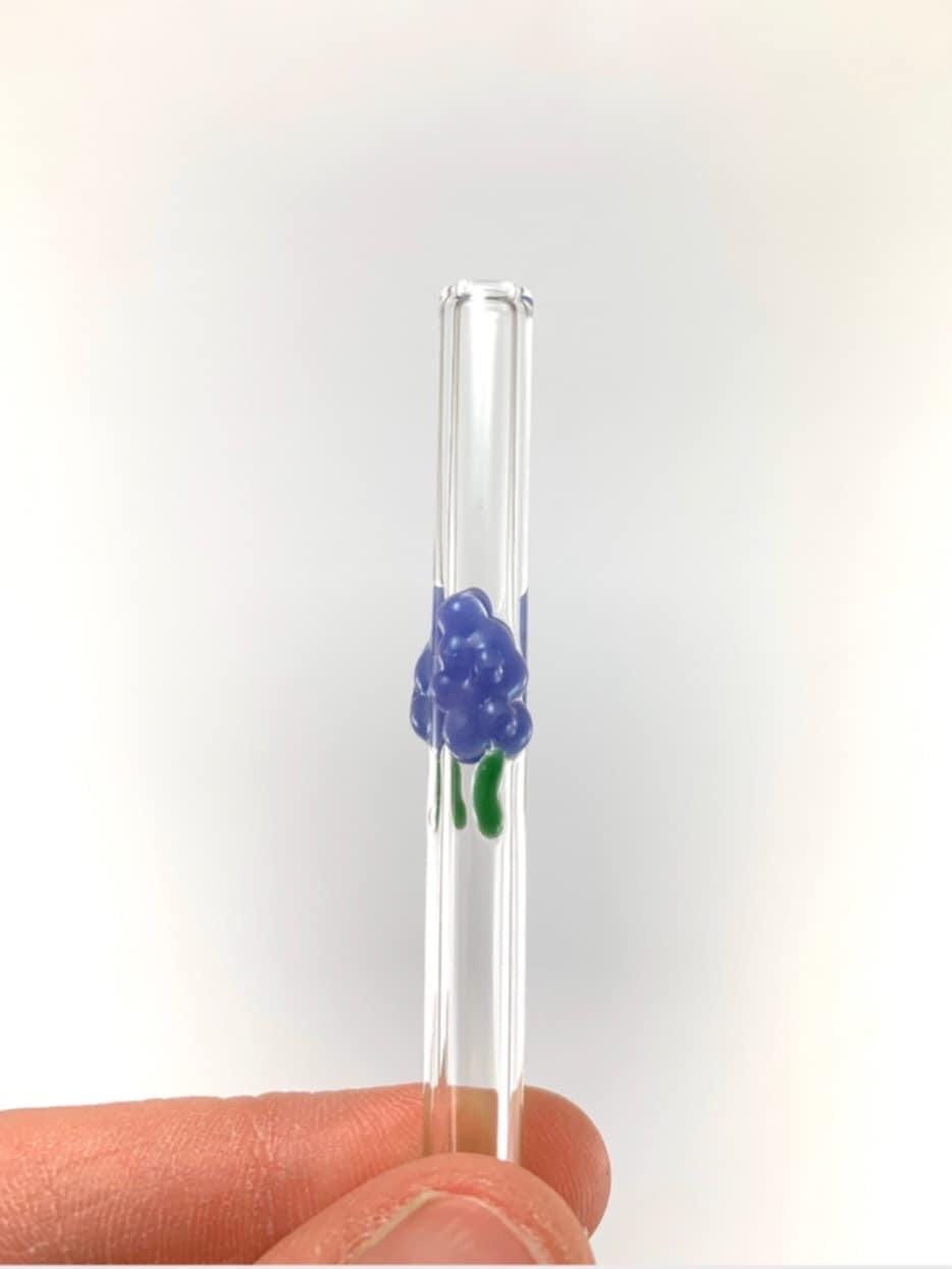 Floral Glass Straw