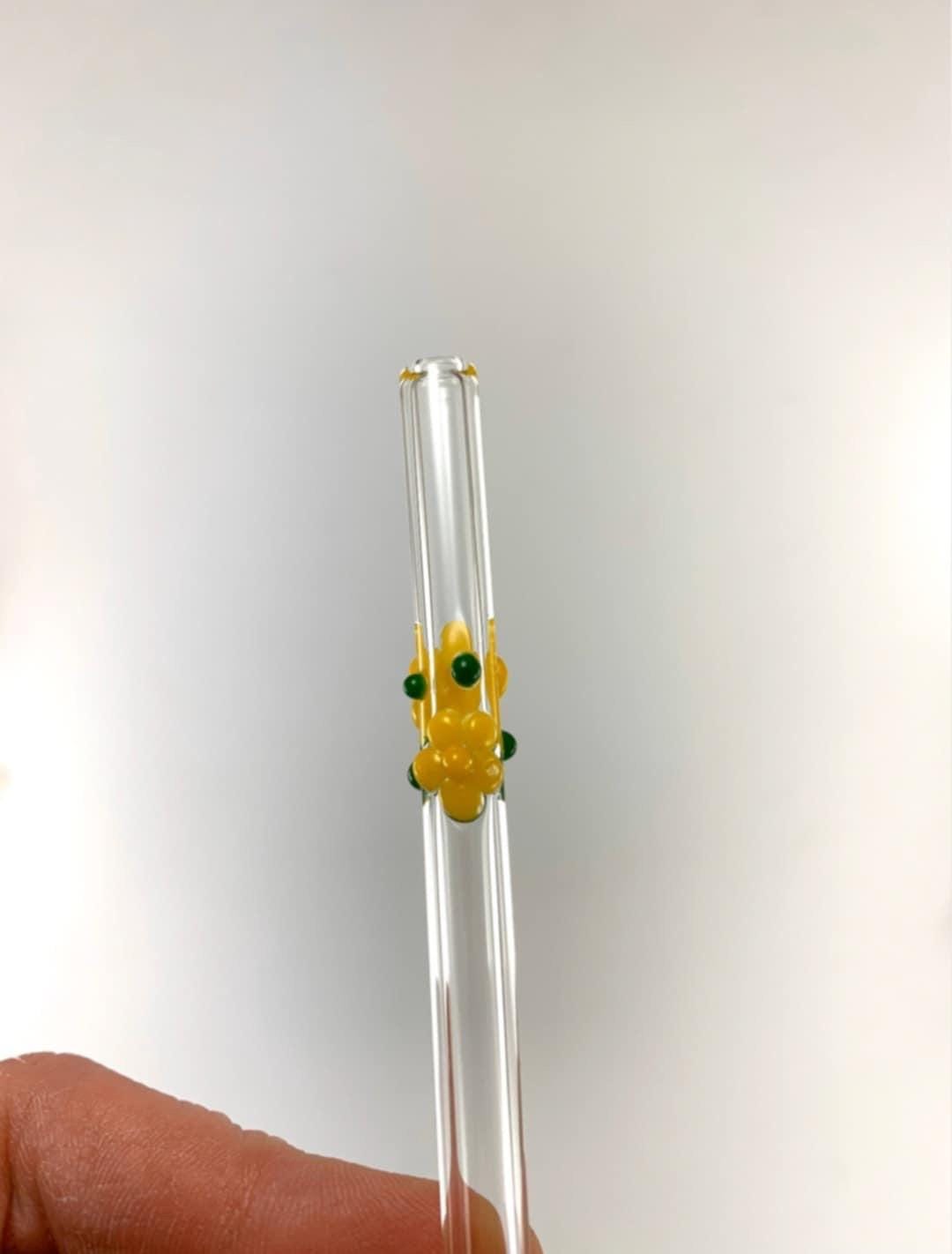 Floral Glass Straw