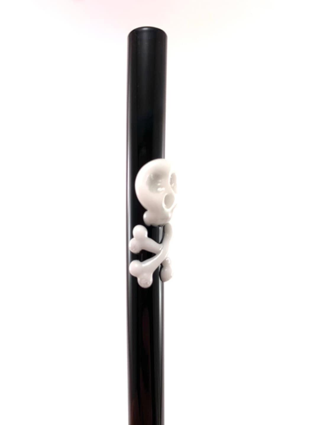 Skull and Crossbones Glass Straw