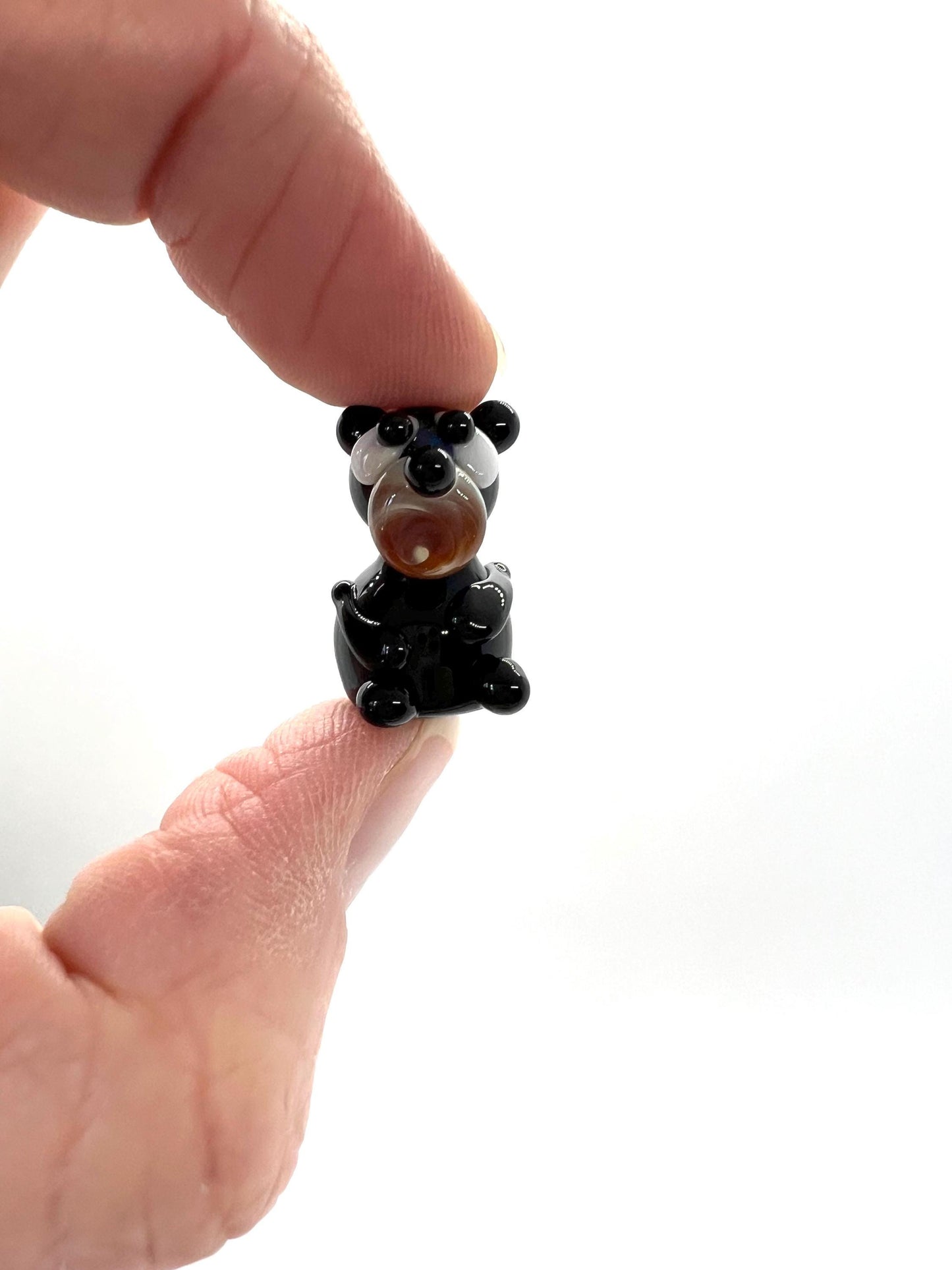 Black Bear Miniature Glass Figurine
