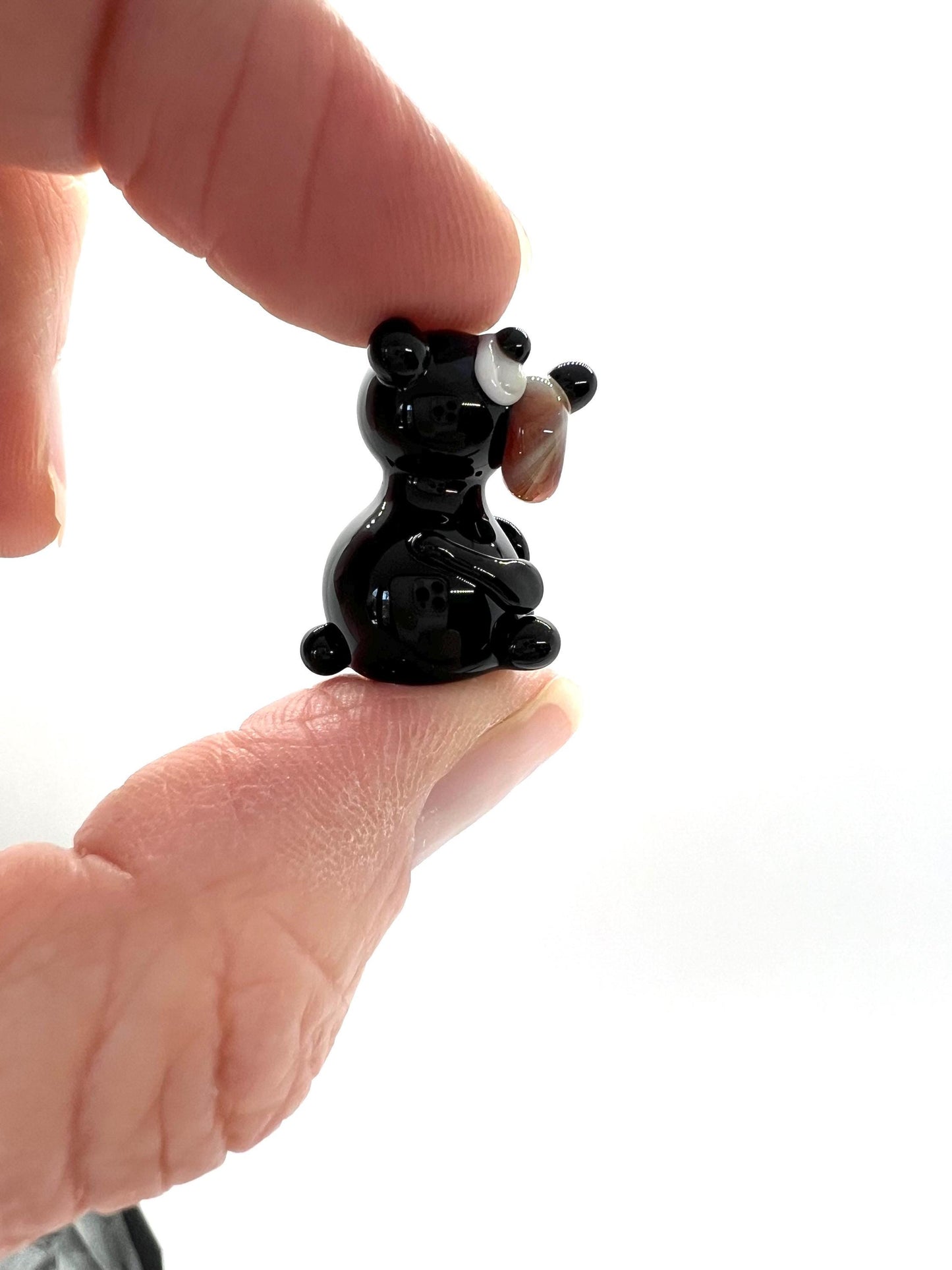 Black Bear Miniature Glass Figurine