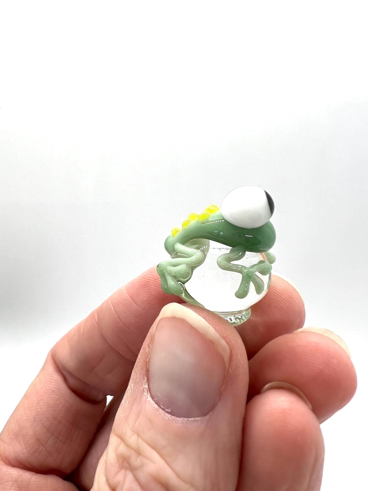 Sage Frog Miniature Glass Figurine