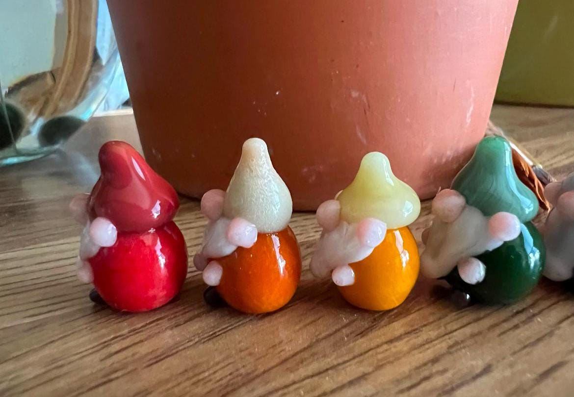 Miniature Gnome Figurine- Choose you favorite color