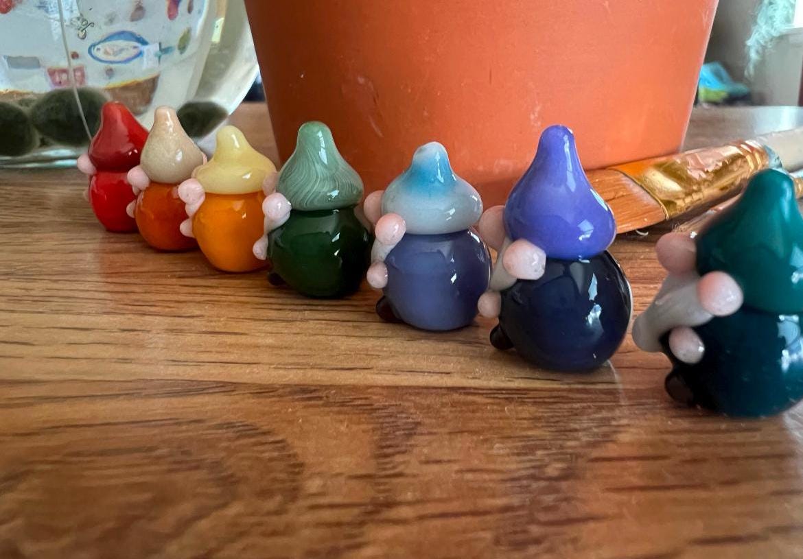 Miniature Gnome Figurine- Choose you favorite color