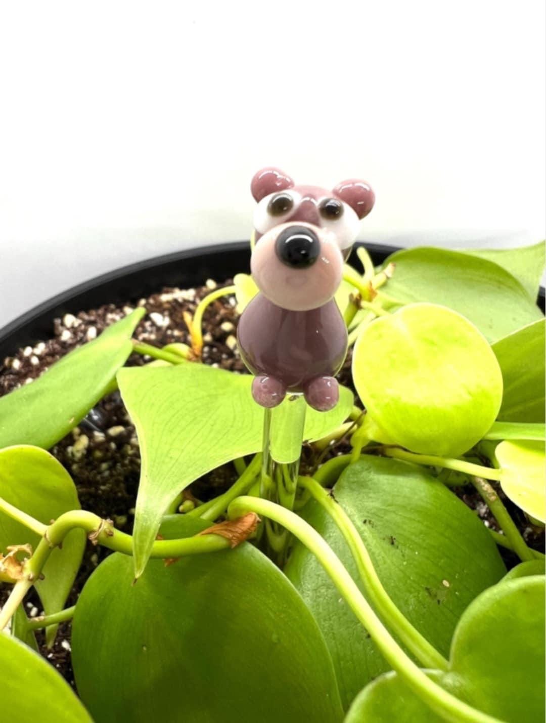 Brown Grizzly Bear Plant Stake