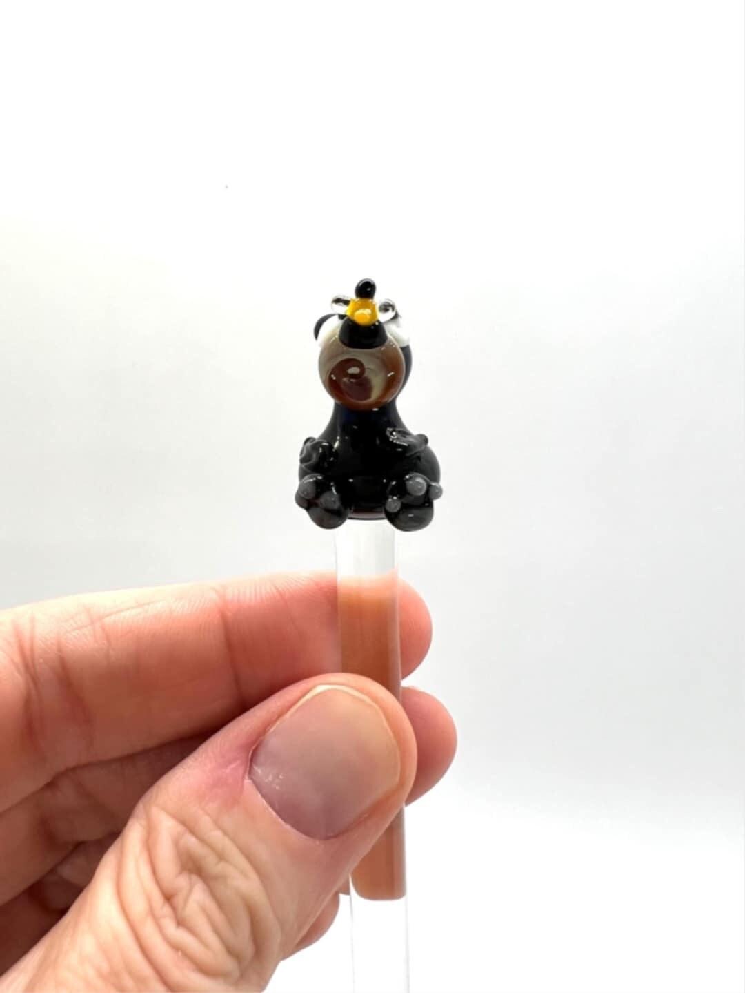 Black Bear with Tiny Bees Honey Drizzle Wand