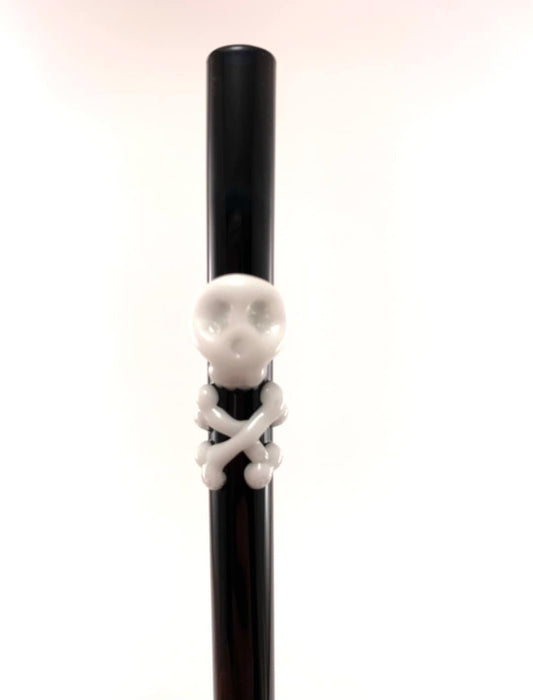 Skull and Crossbones Glass Straw